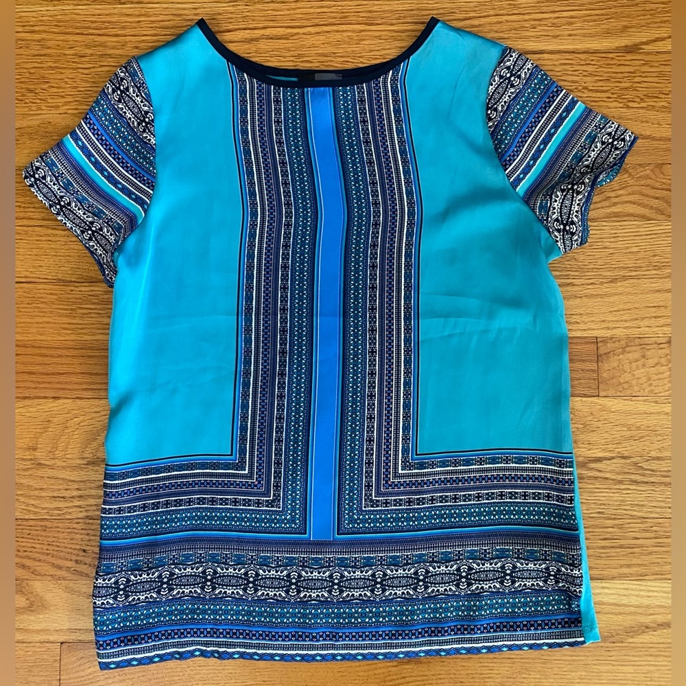 The Limited Blouse Women’s Small Geometric Print Multicolored Shirt Tunic Top